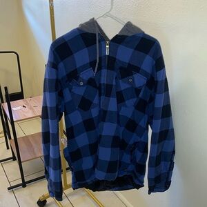 Blue Flannel winter coat